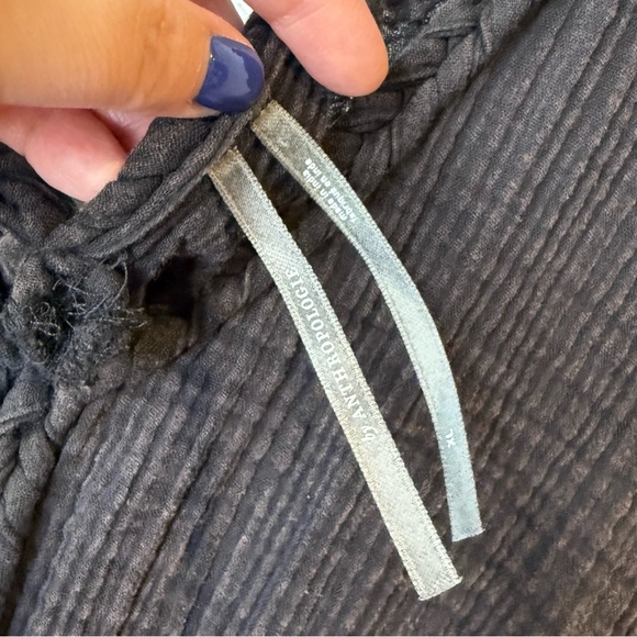 Anthropologie Molly Gauze Black Wash Women’s Oversized Cover-Up Romper Sz XL - Picture 3 of 13